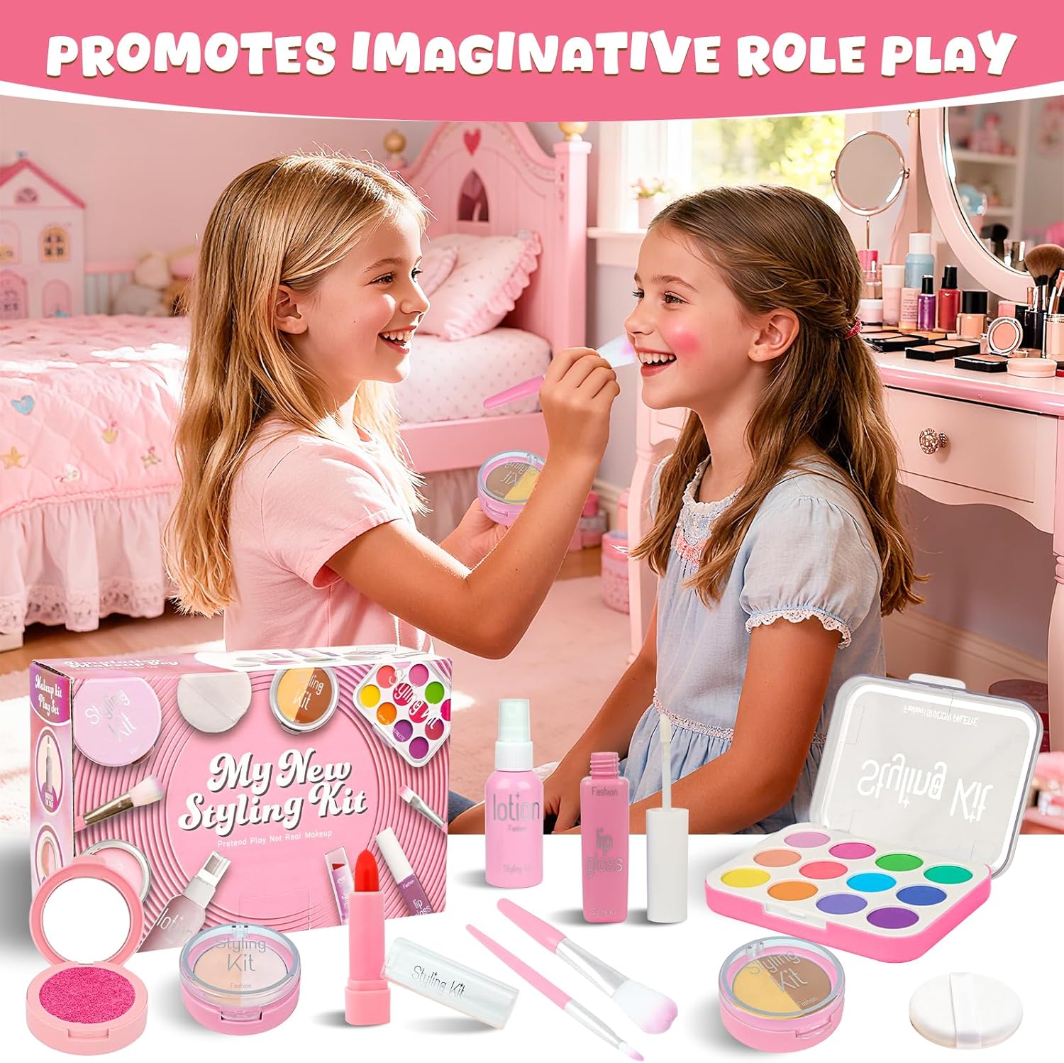 Girl's Makeup Toy Set Simulate - Beauty Real Makeup avaliação e preço