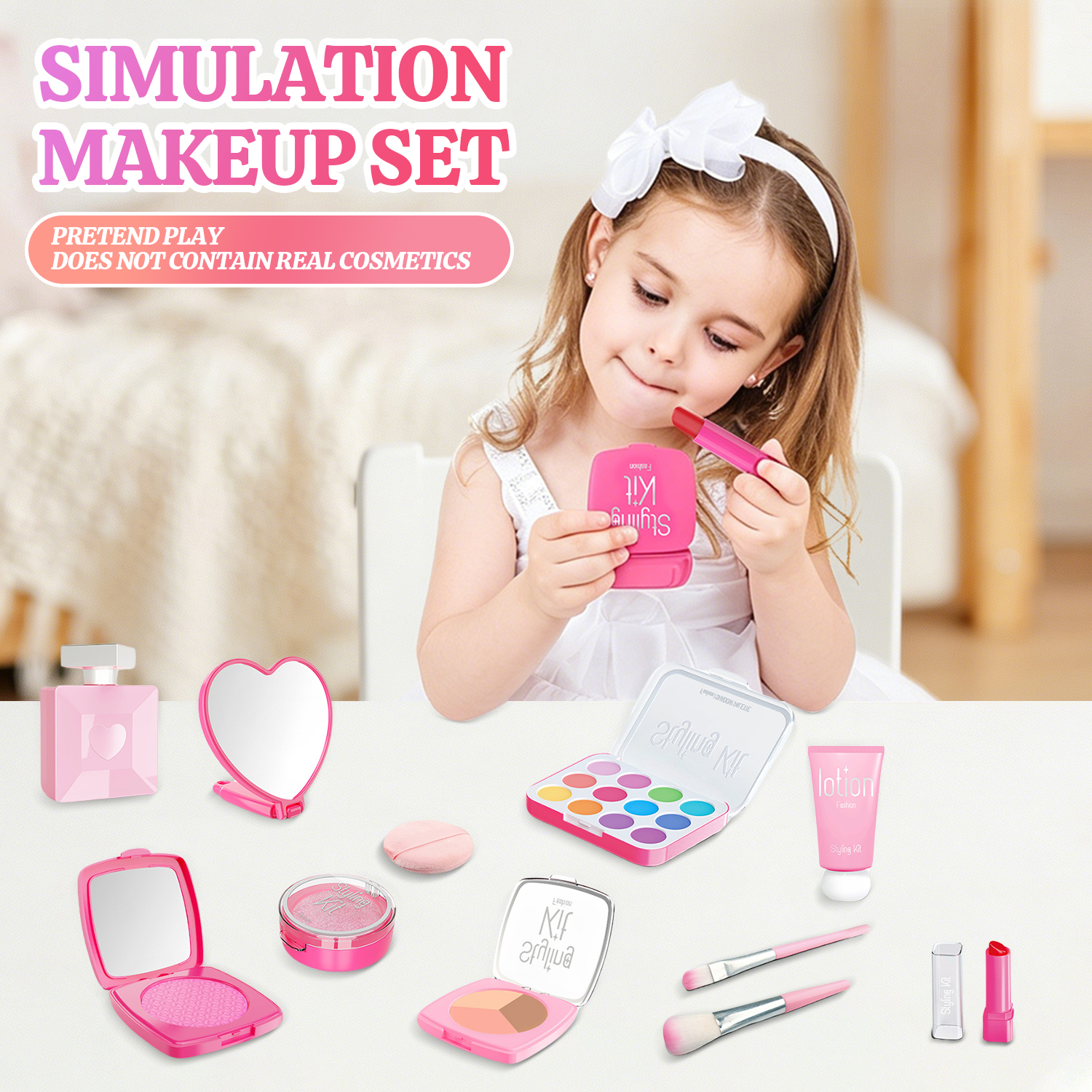 Girl's Makeup Toy Set Simulate - Beauty Real Makeup avaliação e preço