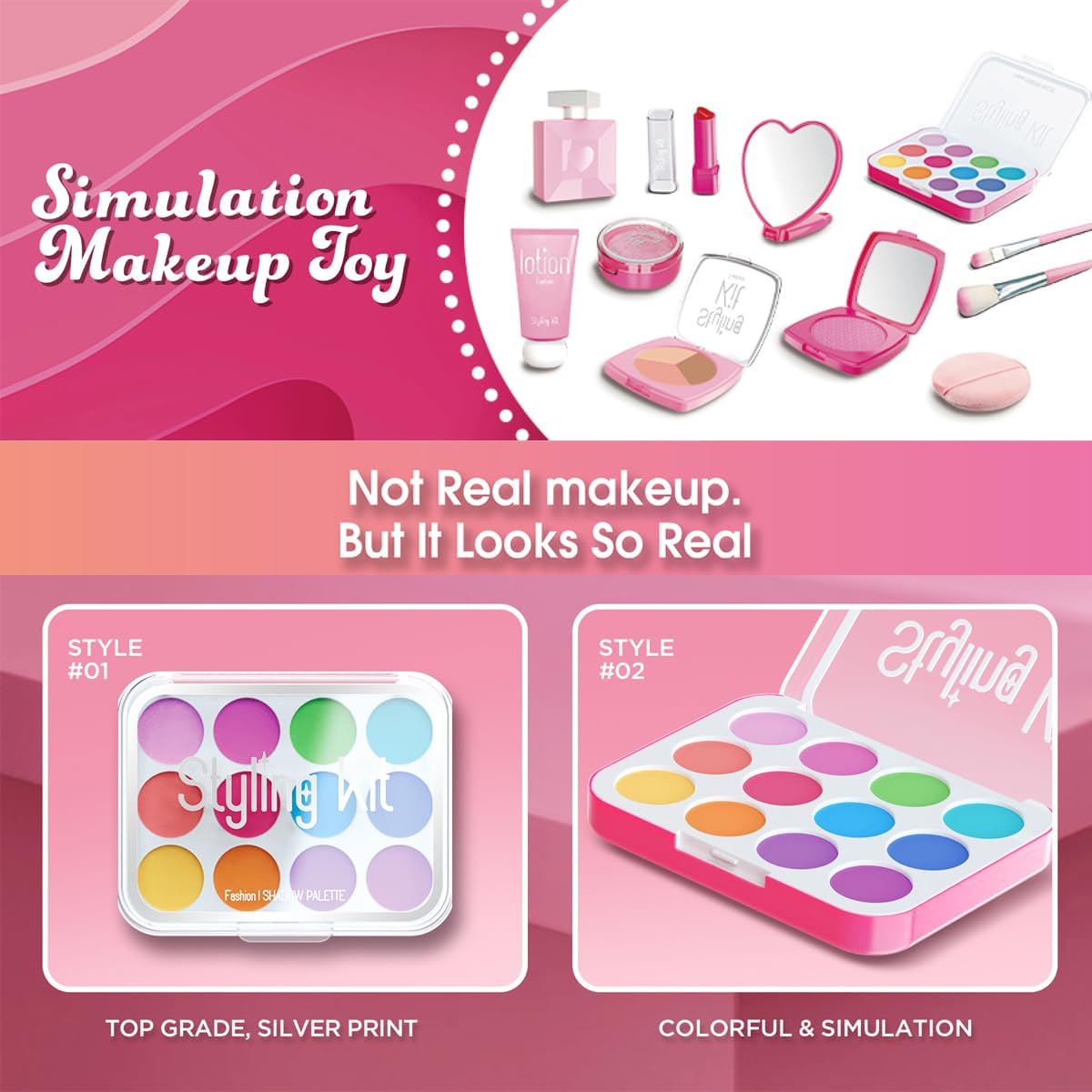Girl's Makeup Toy Set Simulate - Beauty Real Makeup avaliação e preço